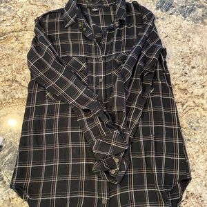 Sanctuary tunic button down plaid